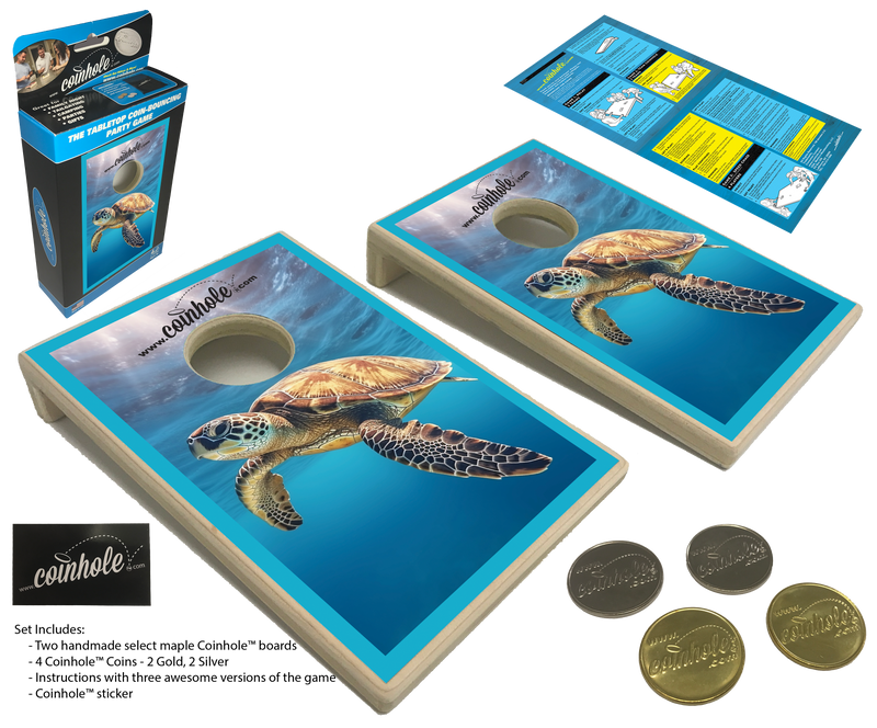 Sea Turtle Coinhole® Tabletop Game Set