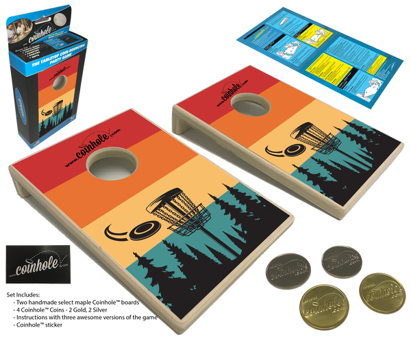 Disc Golf Basket Coinhole® Tabletop Game Set