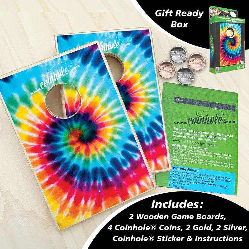 Tie-Dye Coinhole® Tabletop Game Set