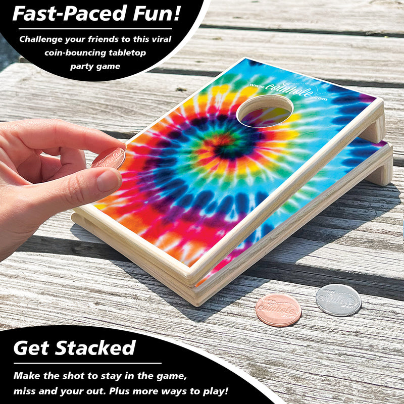 Tie-Dye Coinhole® Tabletop Game Set