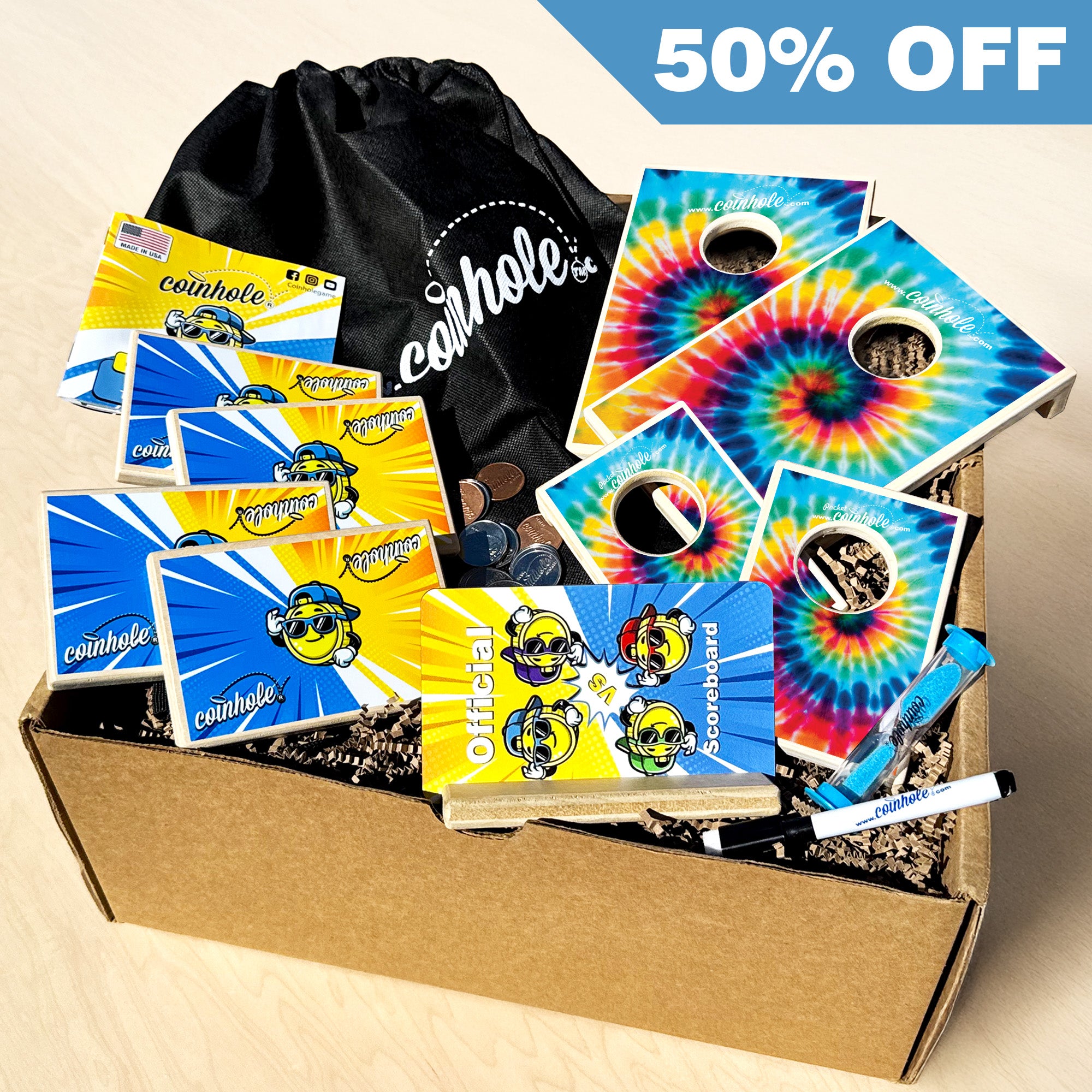 Tie-Dye Coinhole® Complete Collection Bundle