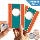 Aqua, Orange, and Blue Stripe Coinhole®