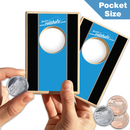 Blue Black and Grey Racing Stripe Coinhole®