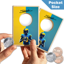 Blue & Yellow Football Player Coinhole®