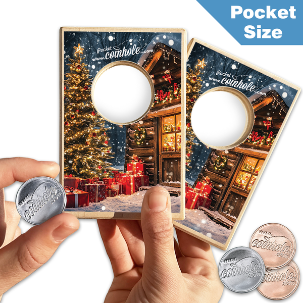 Christmas Cottage POCKET Coinhole®