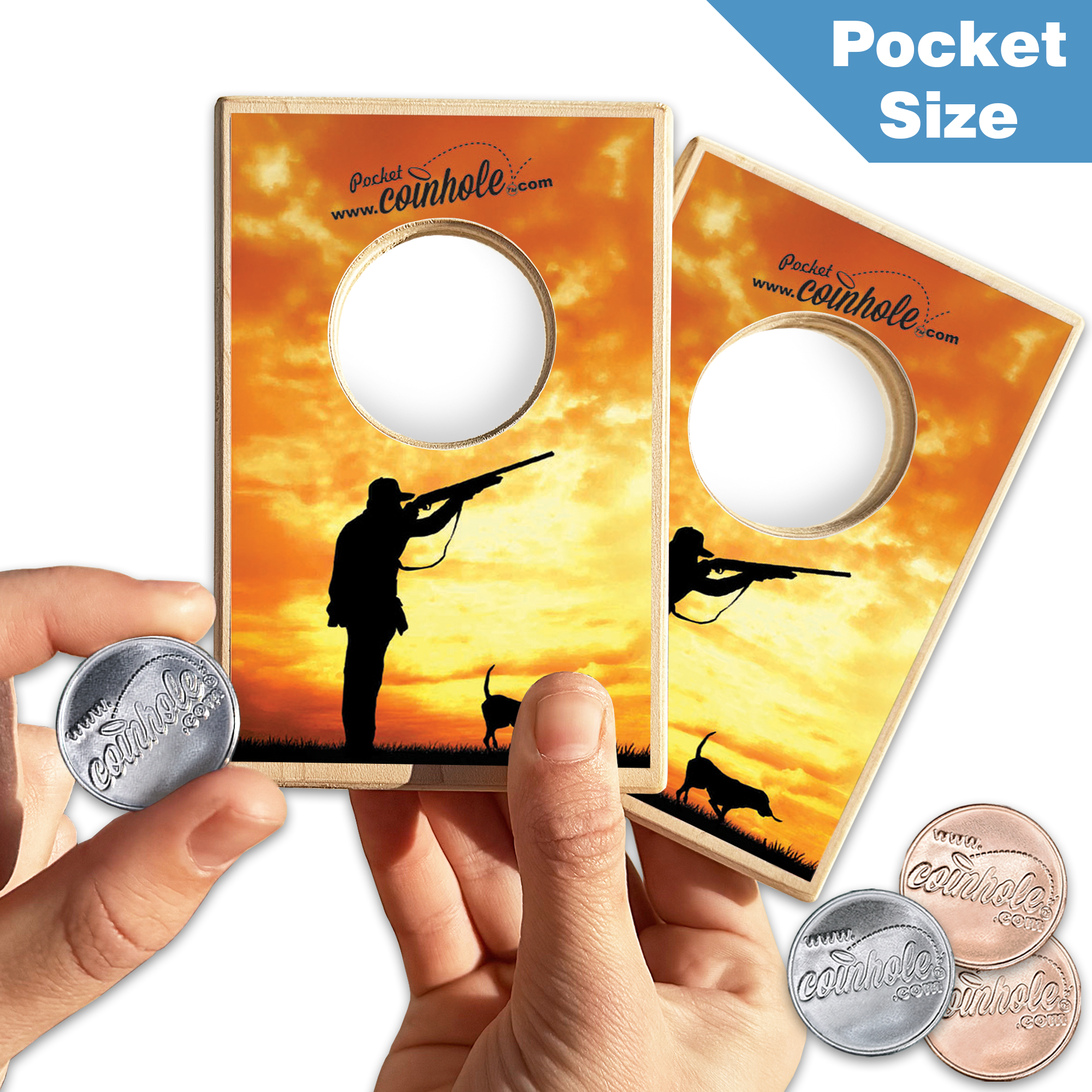 Hunter With Dog Coinhole®