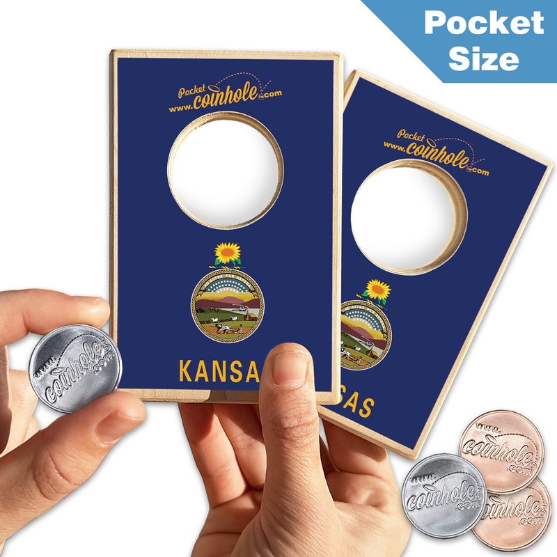 Kansas State Flag POCKET Coinhole®