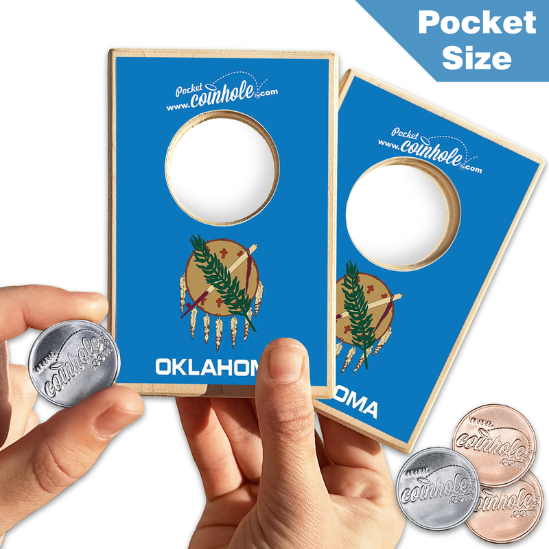 Oklahoma State Flag POCKET Coinhole®