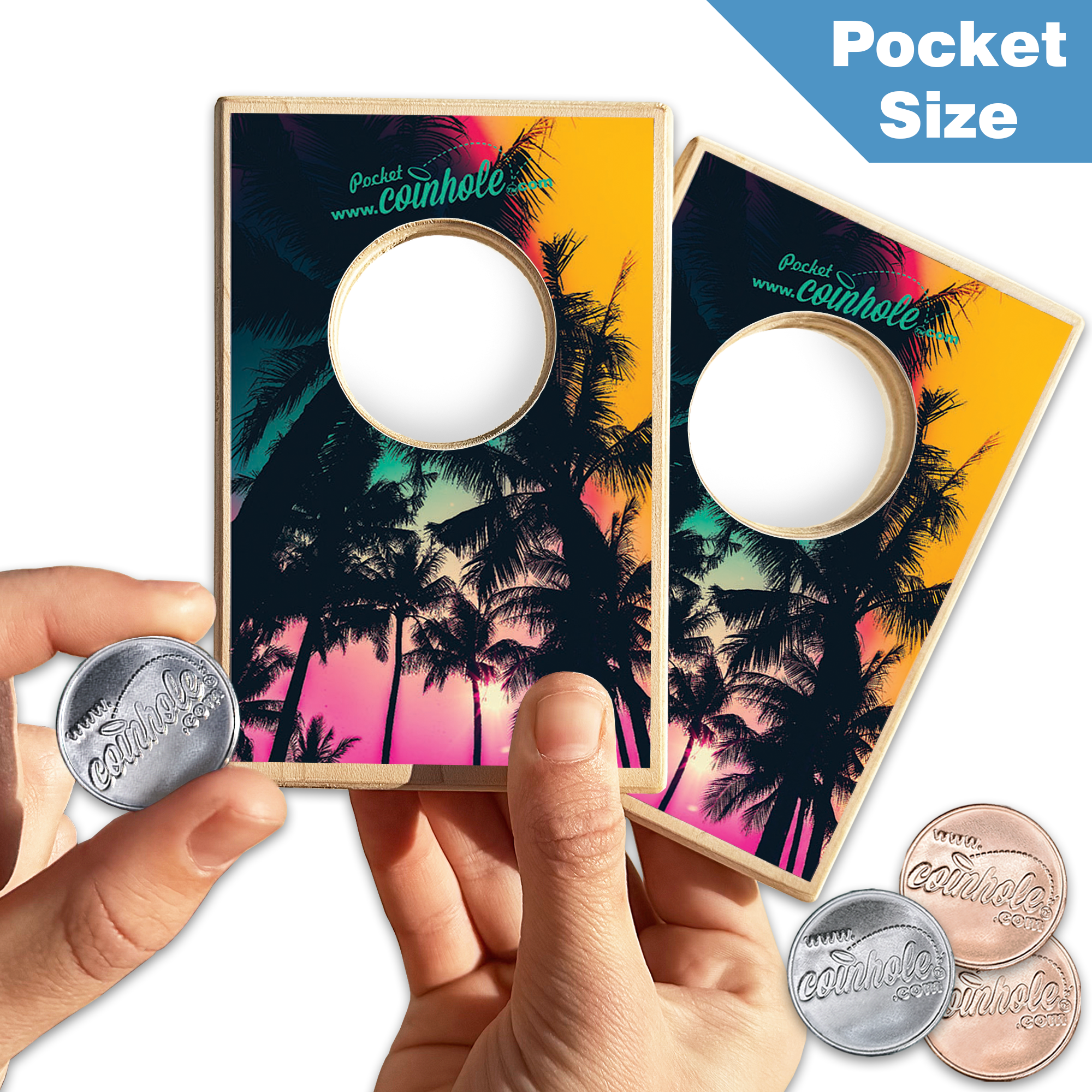 Rainbow Palm Tree Coinhole®