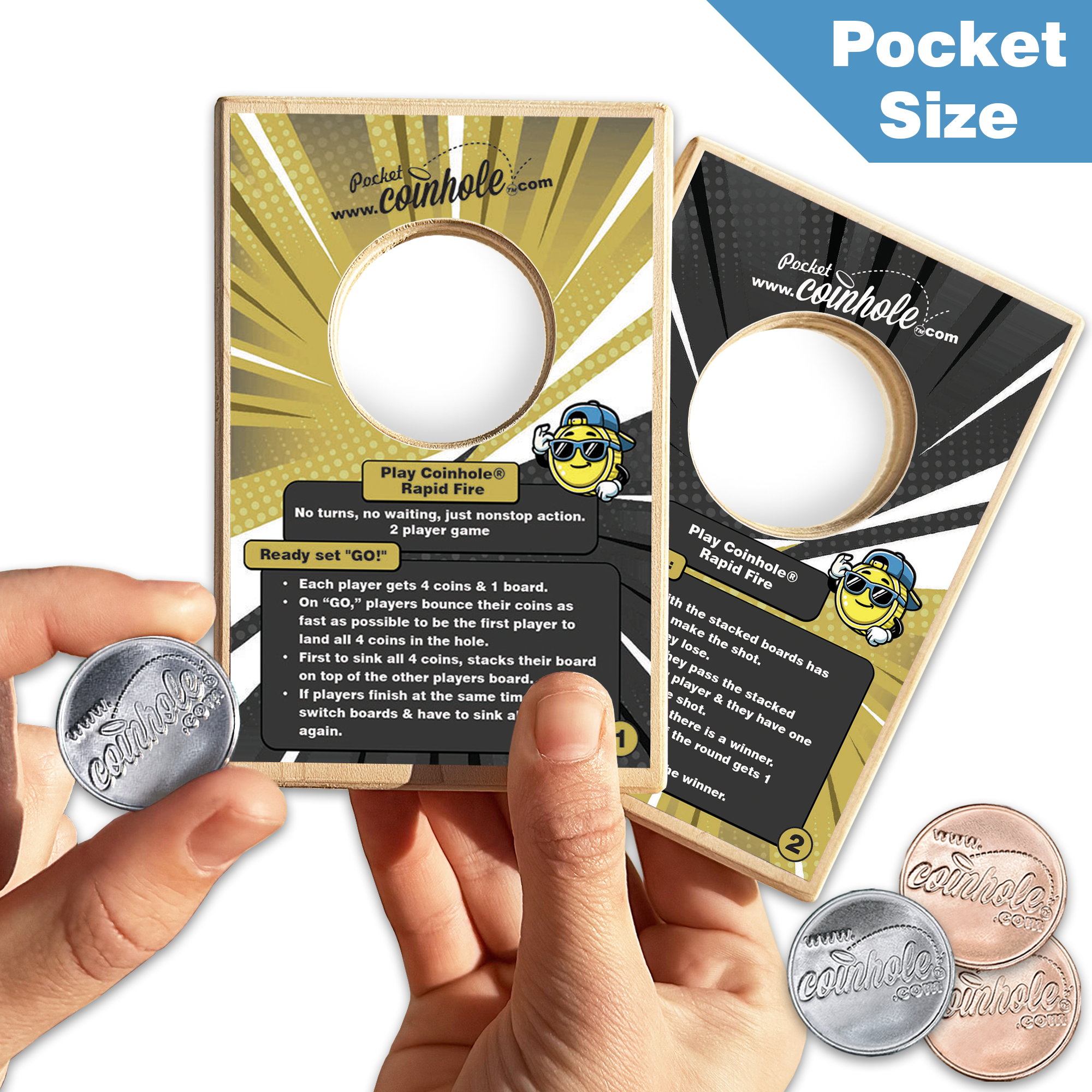 Official Rapid Fire Rules POCKET Coinhole®