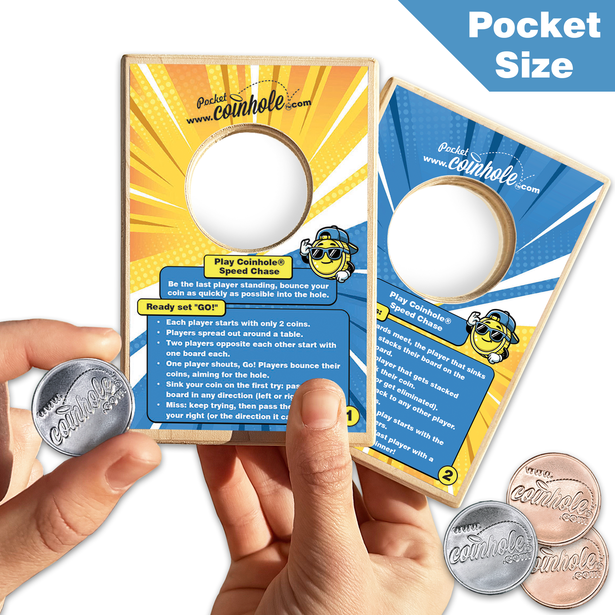 Official Speed Chase Rules POCKET Coinhole®