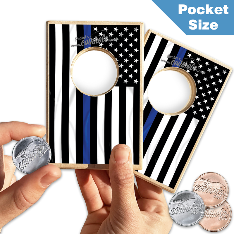 Thin Blue Line Police POCKET Coinhole­®