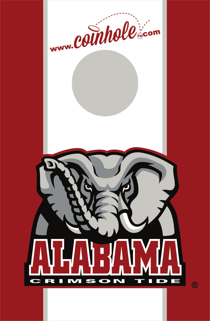 Alabama Crimson Tide Mascot Coinhole Board