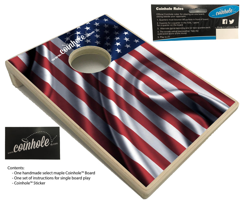 american flag coinhole board