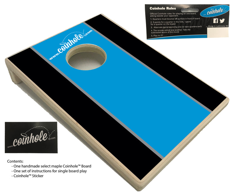 Blue black and Grey Coinhole™ Board