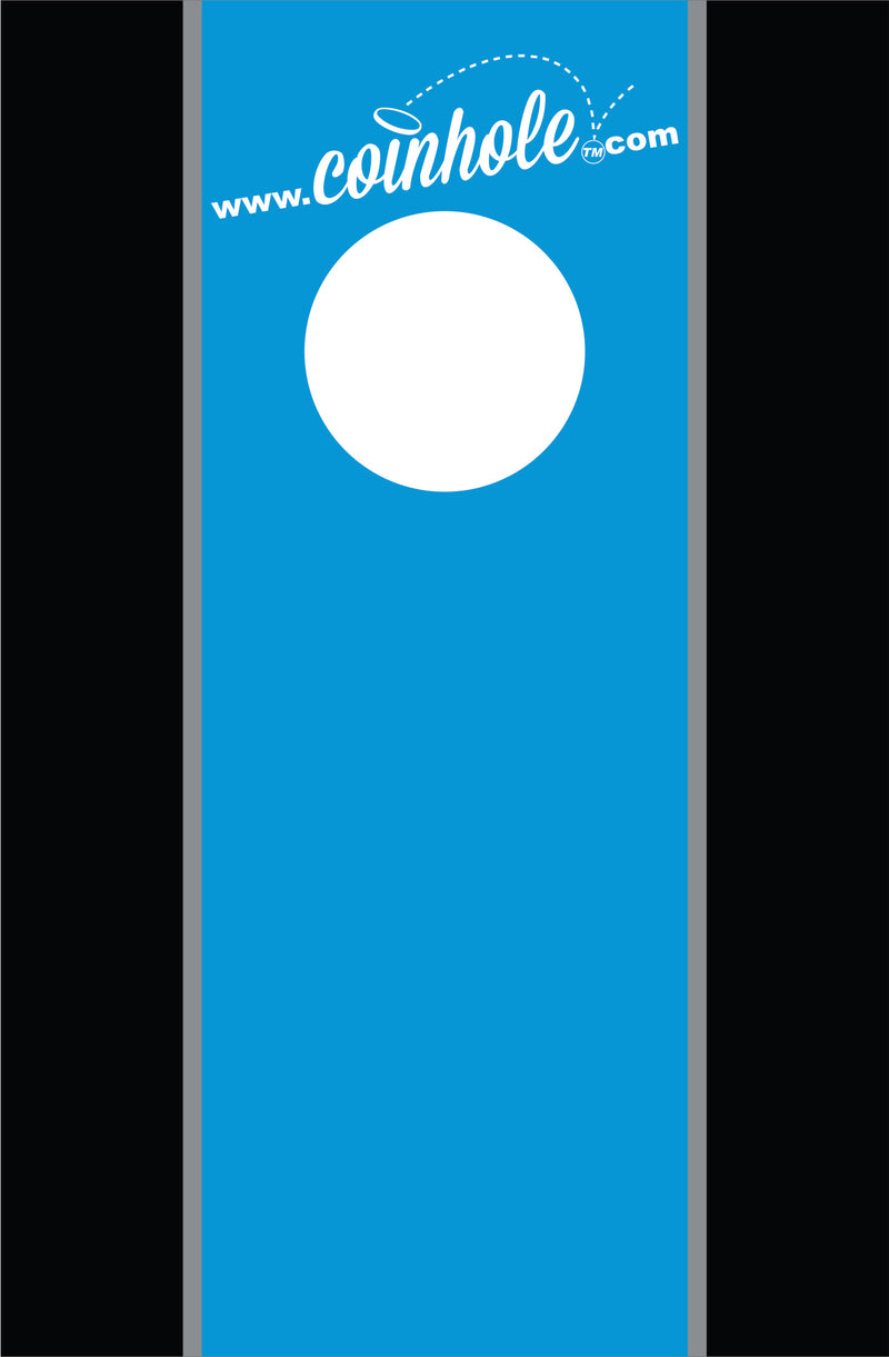 Blue black and Grey Coinhole™ Board