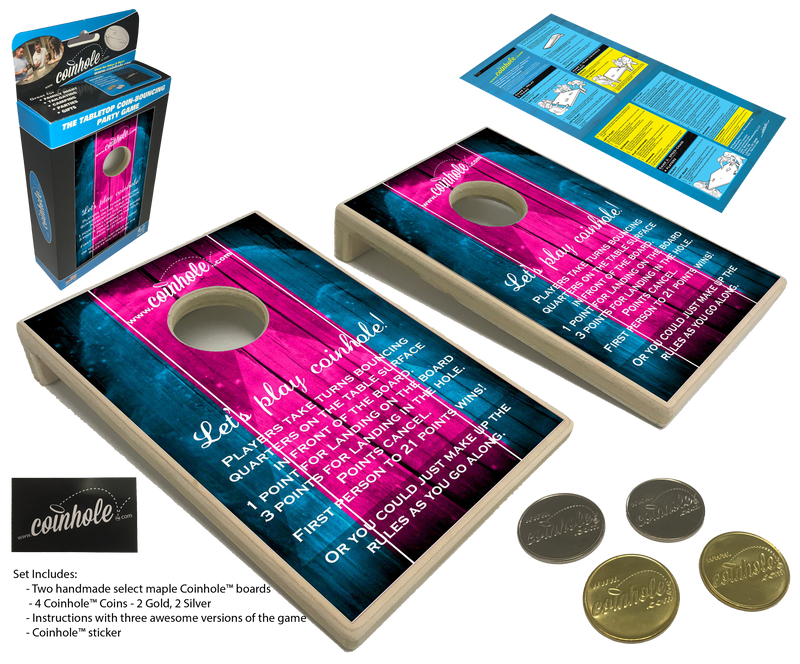 Blue and Pink Official Coinhole™ Game Set