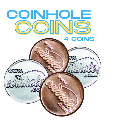 Coinhole Coins - 4 Coins - 2 Silver, 2 Gold