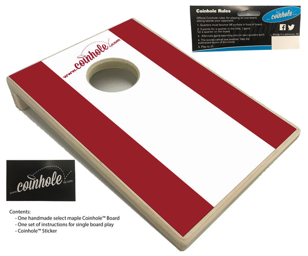 Crimson and White Coinhole™ Board