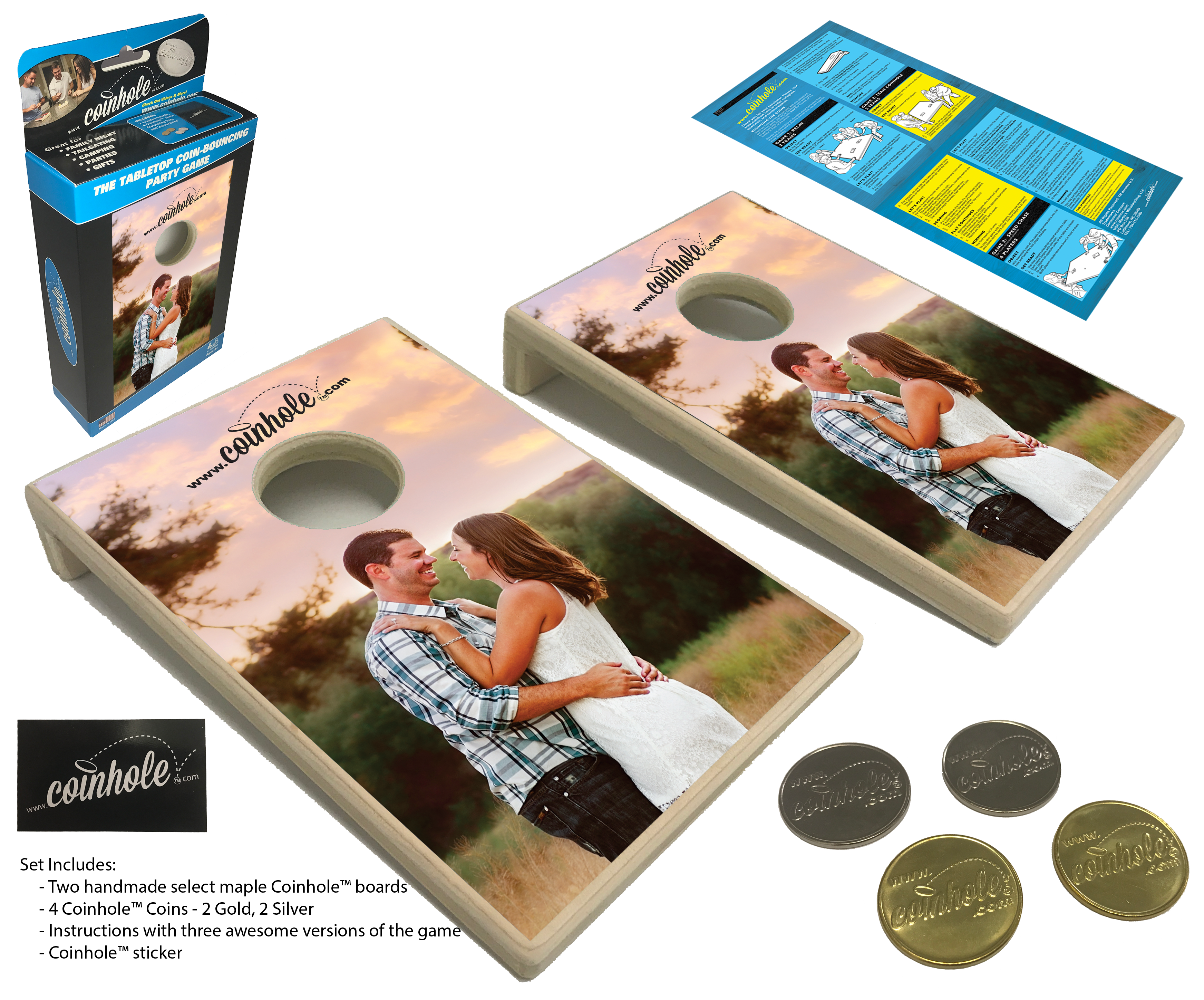 Custom Coinhole® Tabletop Game Set