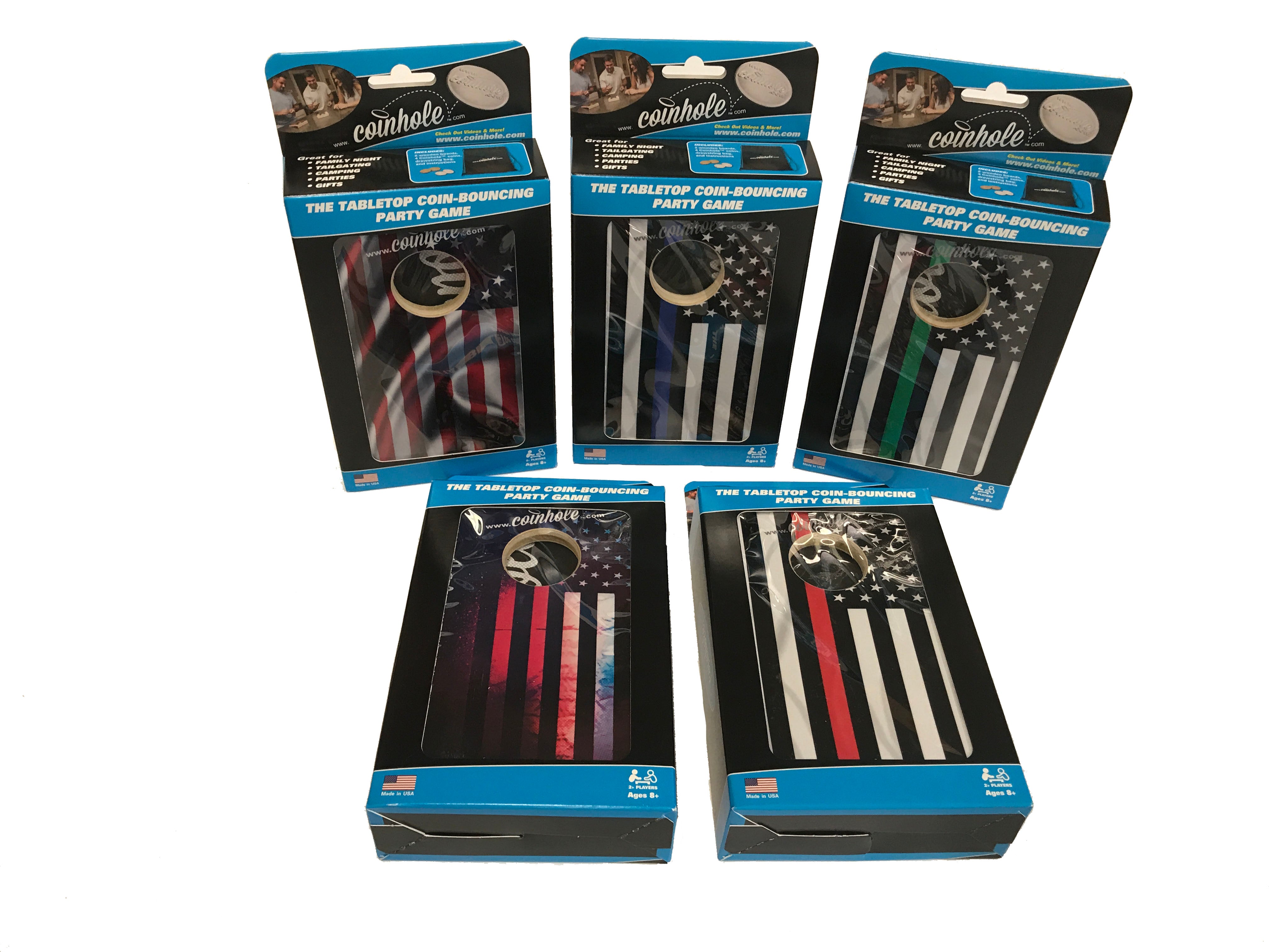American Thin Line Flags Coinhole® Super Set - Tabletop Game Set