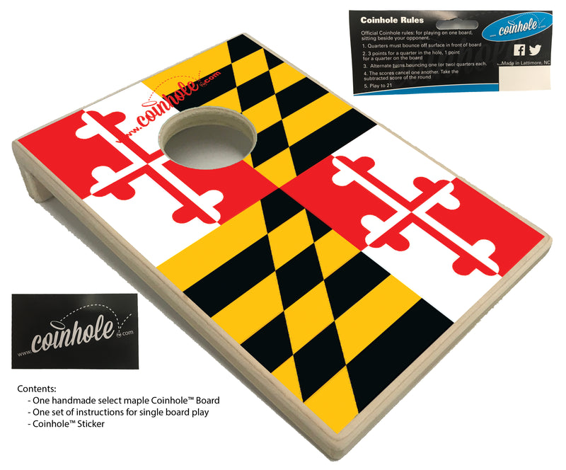 Maryland State Flag Coinhole™ Board