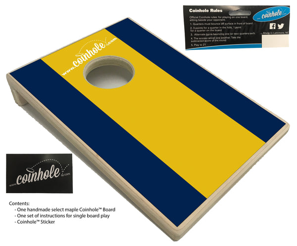 Navy Blue and Yellow Coinhole™ Board