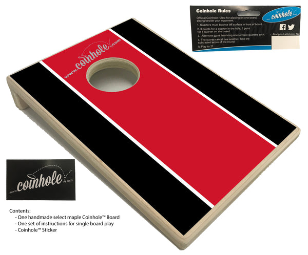 Red and Black Football Party Coinhole™ Board