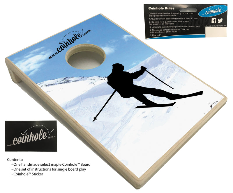 Snow Skiing Coinhole™ Board