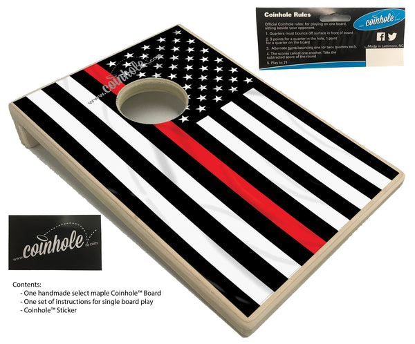 Thin Red Line Fireman Coinhole™ Board