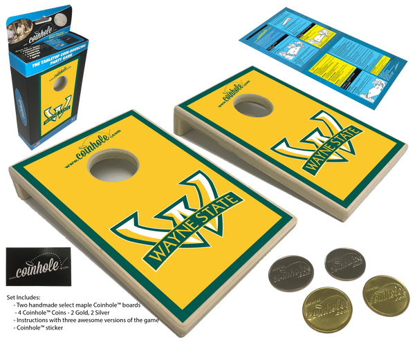 Wayne State University Yellow Coinhole™ Game Set