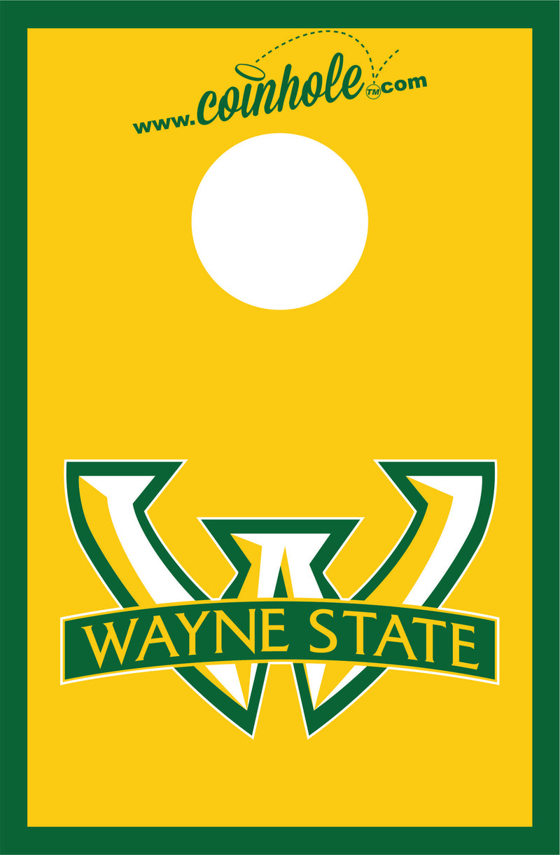 Wayne State University Yellow Coinhole™ Game Set