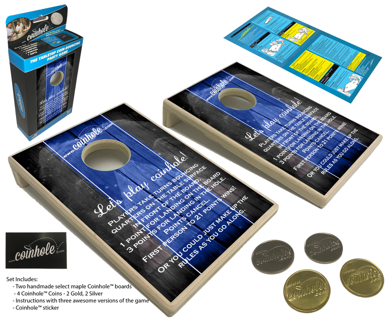 Blue and Black Official Coinhole™ Game Set