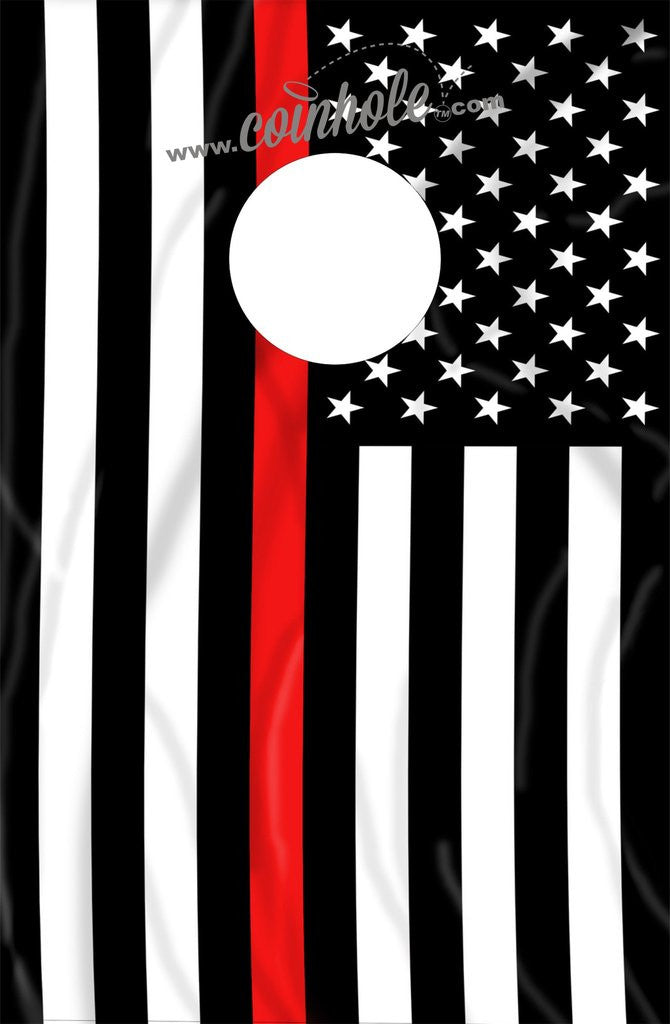 Thin Red Line American Flag Coinhole Game Board