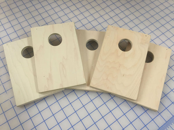 X-Out Box of 5 Unfinished Coinhole™ Boards