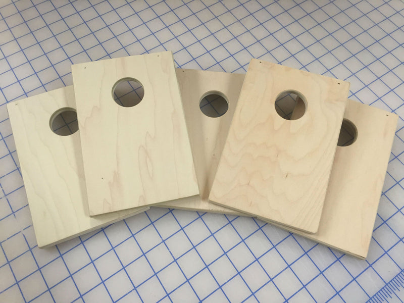 X-Out Box of 5 Unfinished Coinhole® Boards